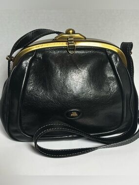 Vintage The Bridge Black Leather Shoulder Bag